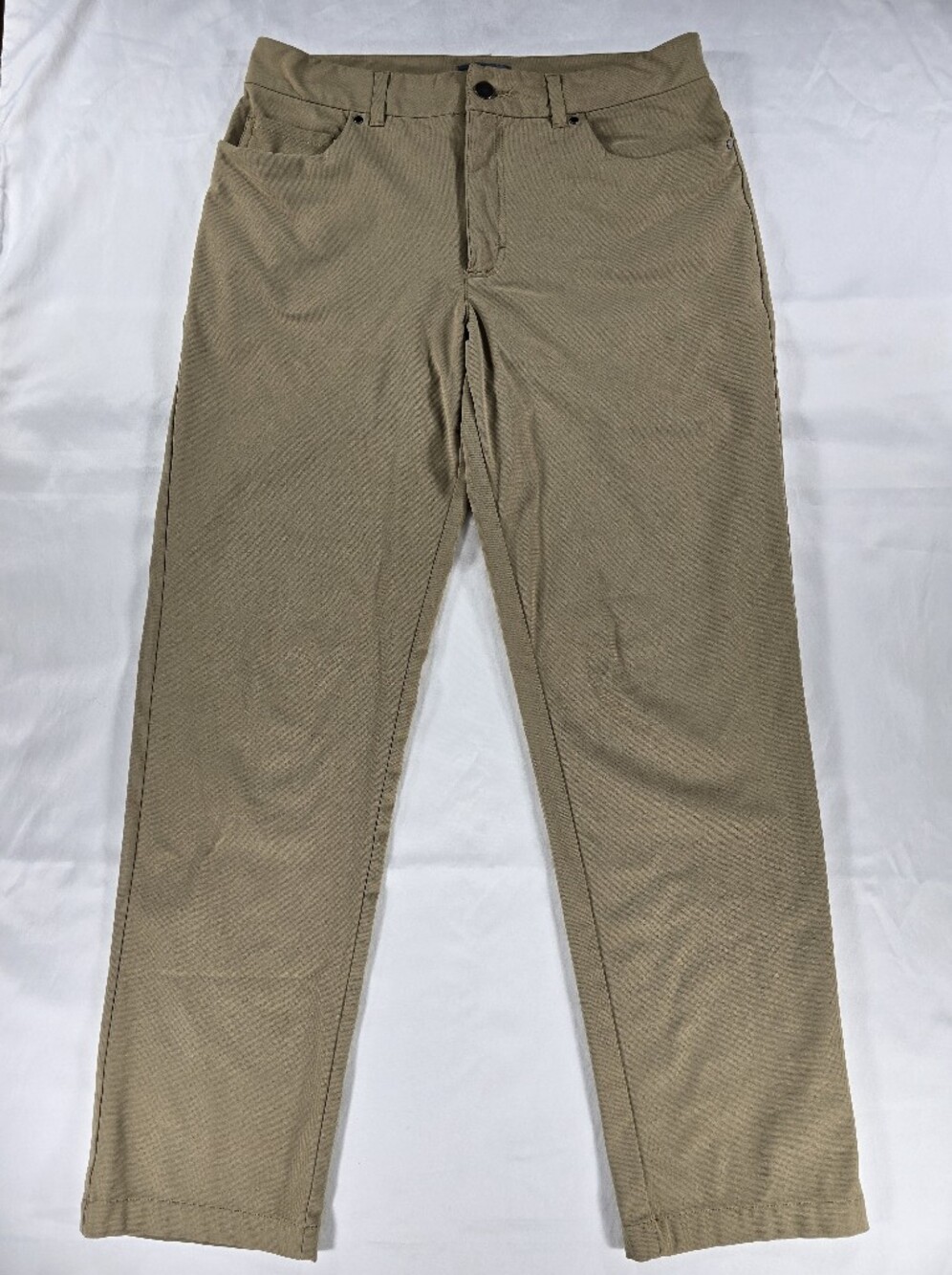 VRST Men's Commuter 5 Pocket Pants Athletic Fit 32x32 Tan Performance Stretch
